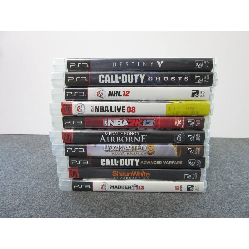 Lot of 10 Playstation 3 Games - Call of Duty Destiny Uncharted 3 NBA NHL NFL